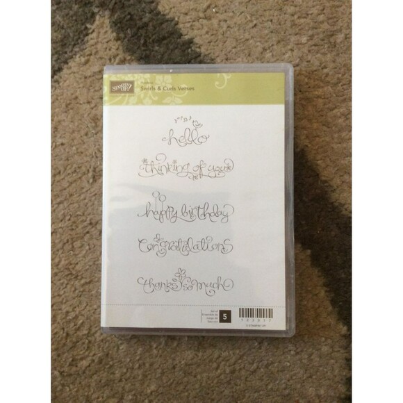 Swirls & Curls Verses Stamp Set B49 - Picture 1 of 2